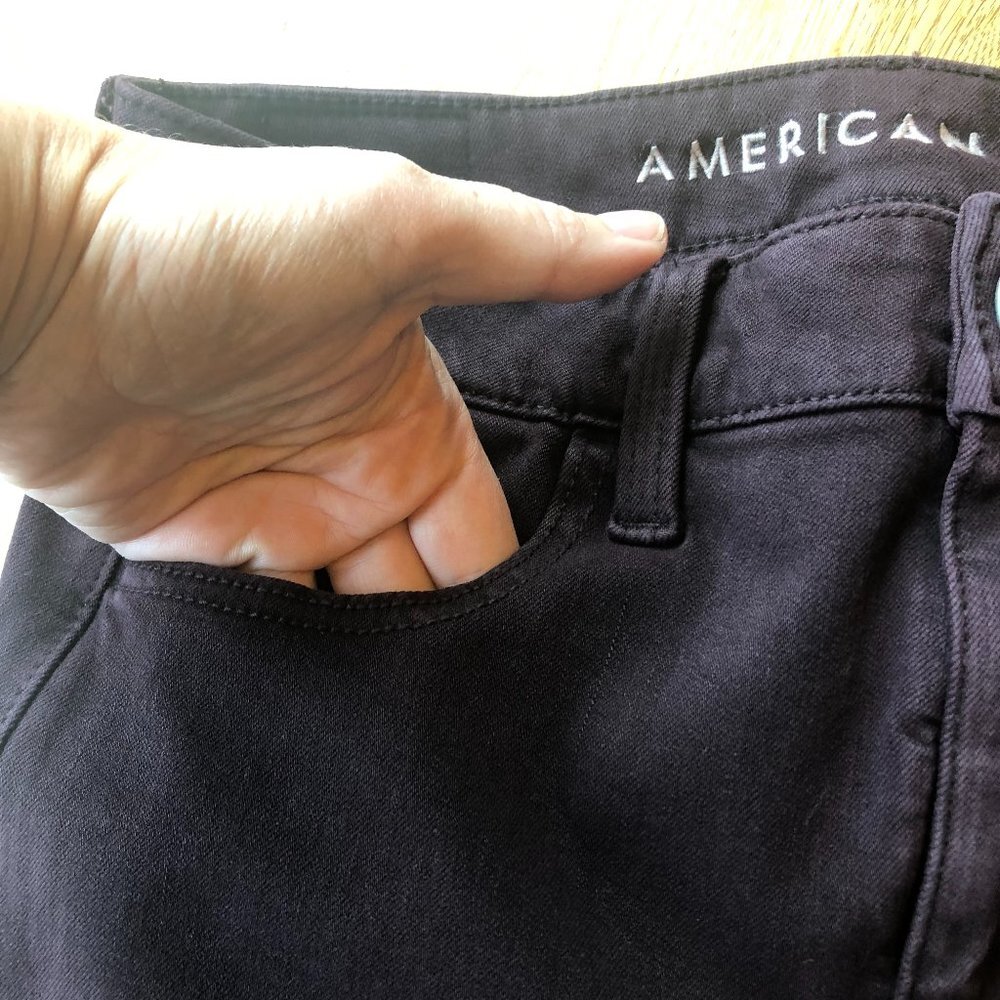 American Eagle Hi Rise Jeggings Burgundy Size 4 - Picture 9 of 15